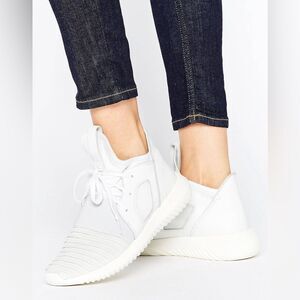 adidas Originals White Tubular Defiant Sneakers EUC Size 8